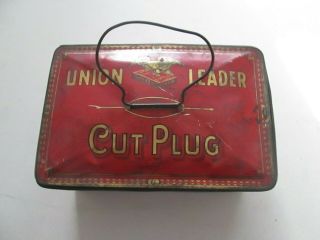 Vintage Union Leader Cut Plug Tin