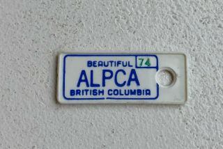 1974 Alpca Bc Canada War Amps Dav Tag Mini License Plates Plate Key Chain Tag