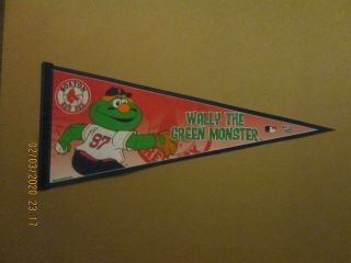 Mlb Boston Red Sox Circa 2007 Wally The Green Monster Team Logo Baseball Pennant