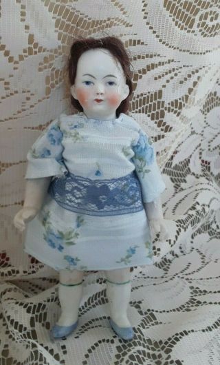 Antique German Bisque Doll From Germany - - 6 " Porcelain Doll - - Jointed - - Cute