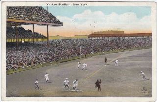 1926 Babe Ruth & Lou Gehrig York Yankee Stadium Postcard
