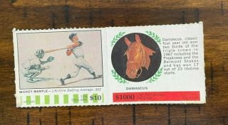 1968 American Oil " Winners Circle " Mickey Mantle & Damascus Complete Panel
