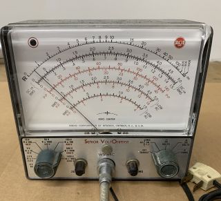 Vintage Rca Wv - 98c Senior Voltohmyst Voltmeter Multimeter With Probe