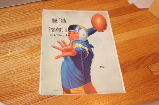 1950 Bok Tech Vs Frankford Hs Vintage Philadelphia High School Football Program