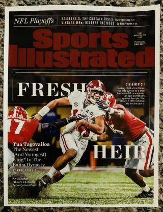 Alabama Crimson Tide 2018 National Champions Sports Illustrated (si) Cover Print