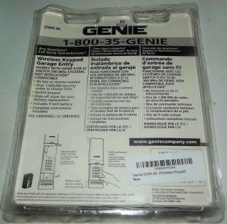 OEM GWK - BL Genie 9 12 - Dipswitch 390mhz Garage Door Outside Wireless Keypad 2