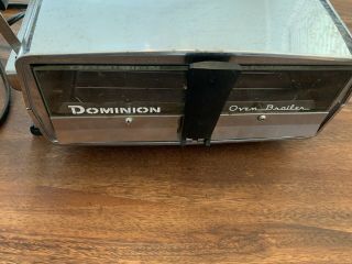 Vintage Dominion Toaster Oven Broiler Chrome - Mid Century Modern 2