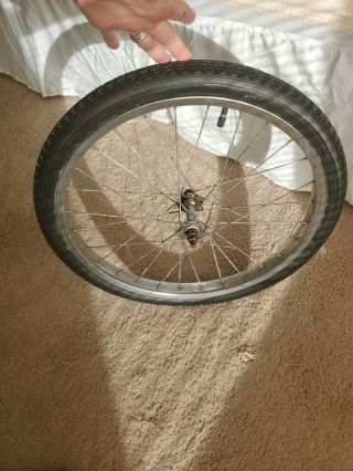 Schwinn 20” S - 7 Front Wheel,  With Tire Stingray Stamped Hub 1960s