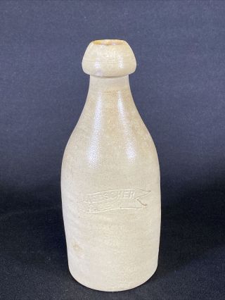 Liebscher & Berg Milwaukee Wisconsin Antique Stoneware Beer Bottle 1800 