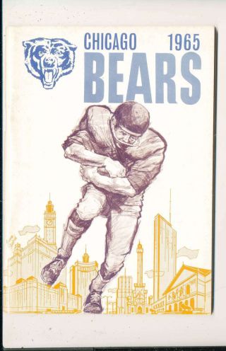 1965 Chicago Bears Press Media Guide Em/nm