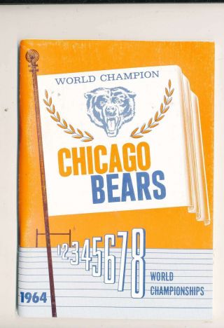 1964 Chicago Bears Press Media Guide Em
