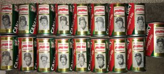 Philadelphia Phillies 1976 Canada Dry Ginger Ale Cans 17 Dif Carlton Mcgraw Etc