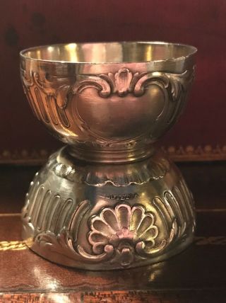 Antique Silver Plate Egg Cup From The Historic Grand Hotel Lutetia Paris