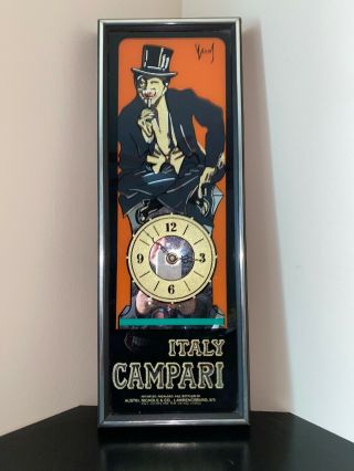 Vintage Italy Campari Italian Mirrored Clock Austin,  Nichols & Co Kentucky