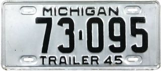 1945 Michigan Trailer License Plate (gibby Choice)