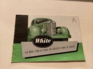 White Trucks Sales Brochure Vintage Box Truck Semi White Motor Company