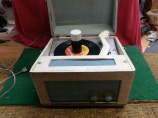 Vintage Columbia 45 Rpm Portable Record Player For Repair