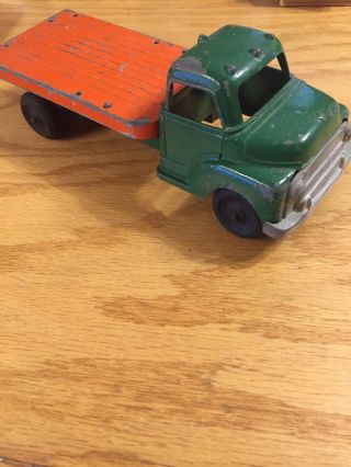 Vintage Structo Flat Bed Truck Green And Orange