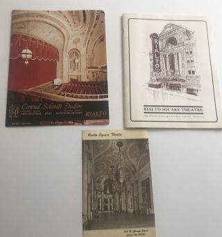 Vintage Rialto Square Theatre Joliet Brochures Barton Grand Organ E Romeo Rubens