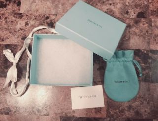 Vintage Tiffany & Co.  Small Empty Box,  Ribbon And Pouch