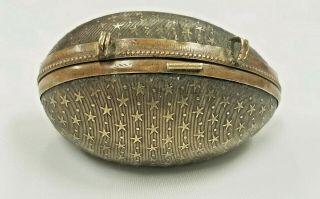 Antique Victorian SEWING EGG THIMBLE CASE Fob Necklace / Pendant 1800s 2