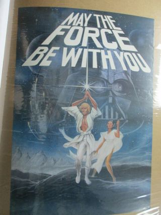 May The Force Be With You Star Wars Movie Vintage Poster Garage 1977 Cng274