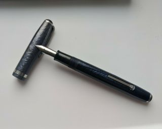 Esterbrook Sj 1550 Extra Fine Nib - Blue/grey - Vintage Lever Fill Fountain Pen
