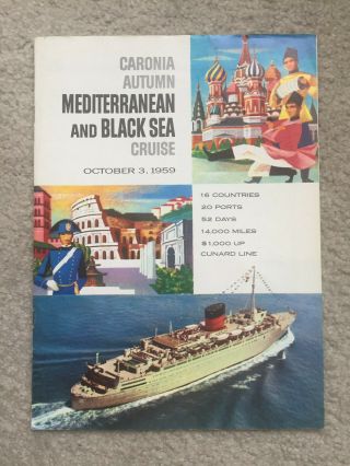 Cunard Line - Rms Caronia - Brochure & Deck Plan (2) - 1959