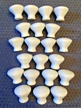26 Vintage White Ceramic/porcelain Cabinet Drawer Knobs/pulls - No Screws