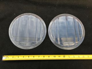 Antique Matching Headlamp Lenses.  8 1/8 X 6 31/32