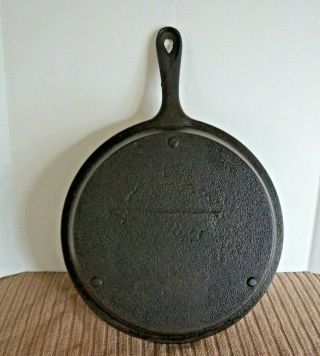 Antique Cast Iron Skillet Fry Pan W/ Gate Mark Small Footed Double Lip Unbranded