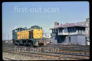 Slide - Cnw C&nw 93 Alco S - 2 & Western Ave Tower Chicago Il 1969
