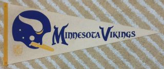 Minnesota Vikings Full Size Single 1 Bar Nfl Football Pennant 1967