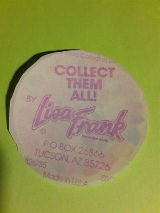 vintage 80 ' s Lisa Frank unicorn large sticker 2.  5 