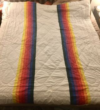 Rare Vintage Wamsutta Tomorrows Rainbow Comforter 72 X 84” Twin Full Double