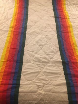 RARE Vintage Wamsutta Tomorrows Rainbow Comforter 72 X 84” Twin Full Double 2