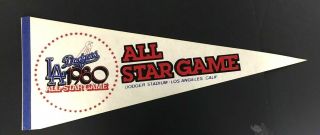 1980 Mlb Baseball All Star Game Pennant Dodgers Stadium Los Angeles California