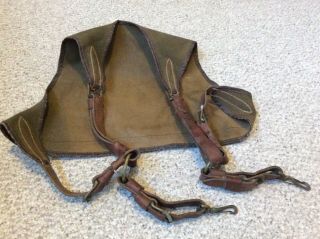 Early/rare 1930’s Leather/canvas Big Game Fishing Shoulder Harness Nr