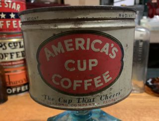 Vintage America’s Cup Coffee One Pound Tin Can Key