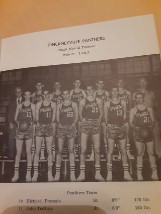 1956 Illinois High School Basketball State Tournament Program Pinckneyville 2