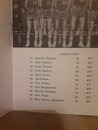 1956 Illinois High School Basketball State Tournament Program Pinckneyville 3