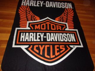 Harley Davidson Wings Fleece Blanket 50 " X 66 "