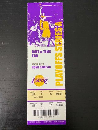 Kobe Bryant 50 Points Los Angeles La Lakers Vs Suns Ticket Stub 5/3/06