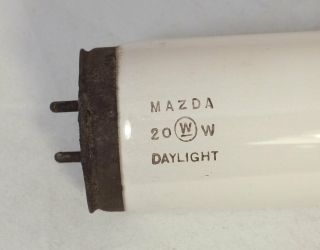 Early Vintage Westinghouse Mazda 20W T12 Daylight Fluorescent Light Bulb Lamp 2
