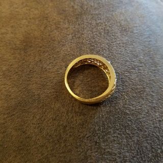 Vintage Avon Ring,  Gold Tone With Rhinestone,  Size 7 vintage ring 3