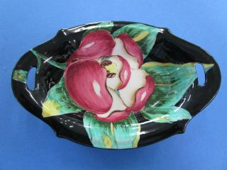 Antique Clarice Cliff Royal Staffordshire Serving Dish In " Magnolia " Hand Paint