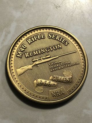 Nra " Remington M40 Rifle Series " Bronze Coin / Medallion