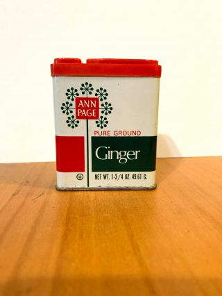 Vintage Ann Page Pure Ground Ginger Tin