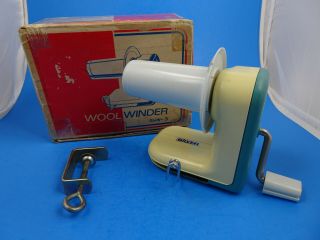 Vintage Silver Reed Wool Winder Shw - 3 3 Fiber Hand Operated Boxed
