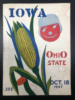 Iowa Ohio State Football Program October 18,  1947